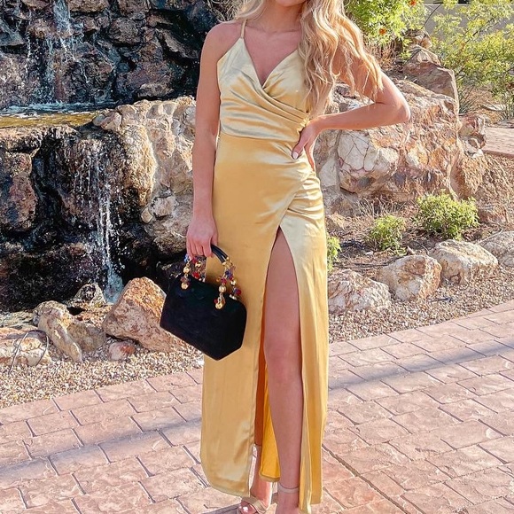 Gold Prom Dress - Picture 1 of 3